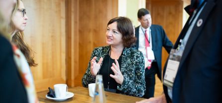Lisa Picheny (Climate Security Officer, NATO) Participants of BCSC2024 networking in the coffee break
