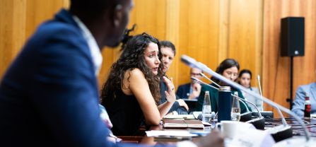 Chiara Buzzico (Mercy Corps) Breakoutsession at BCSC2024, participants discussing