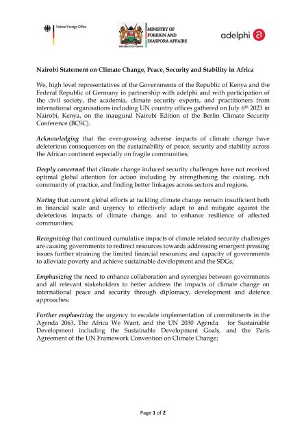 Nairobi Statement