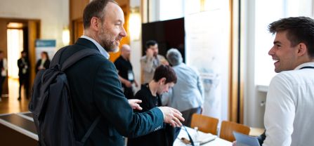 On the right, Raphael Bodewig (United Nations System Staff College, UNSSC) Participants of BCSC2024 networking