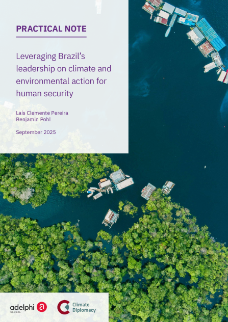 Leveraging Brazil's leadership on climate and environmental action for human security